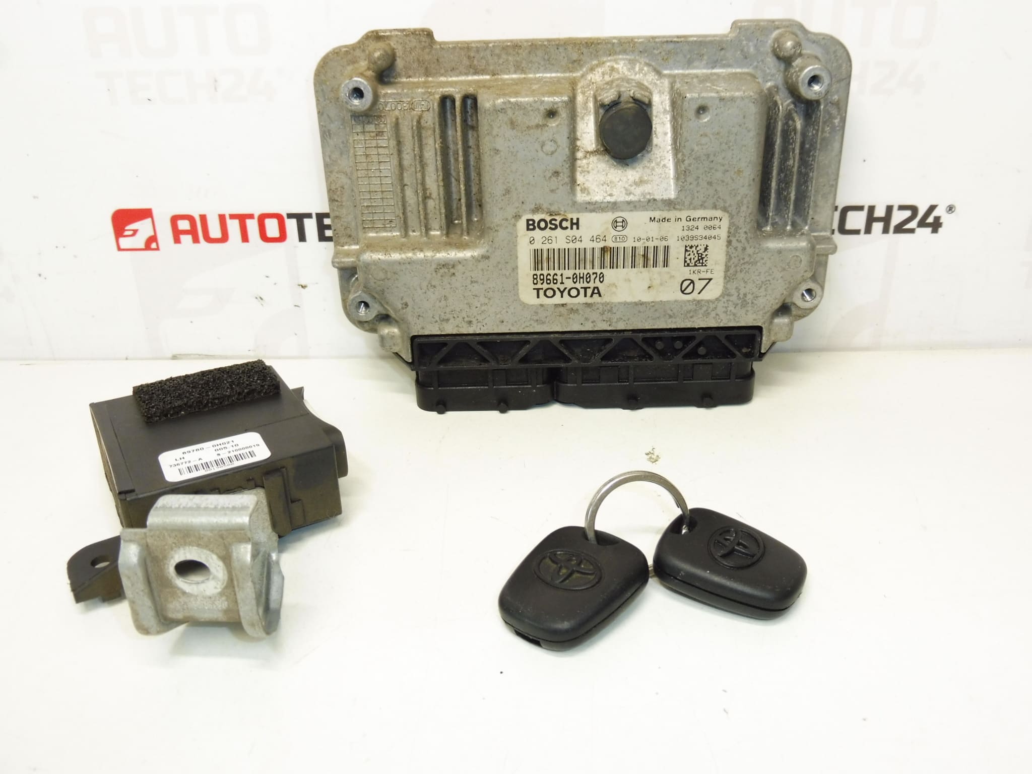ECU Set Bosch 1.0i 1KR 89661-0H070 0261S04464 1943FE and 89780-0H021 - Image 2