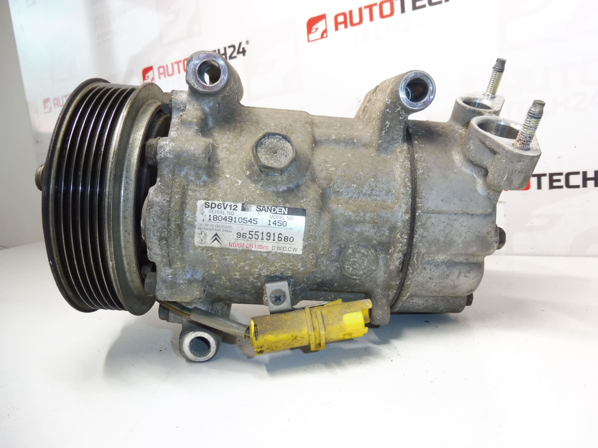 Sanden SD6V12 Air Conditioning Compressor 1450 9655191680 9800821980 6453QH - Image 2