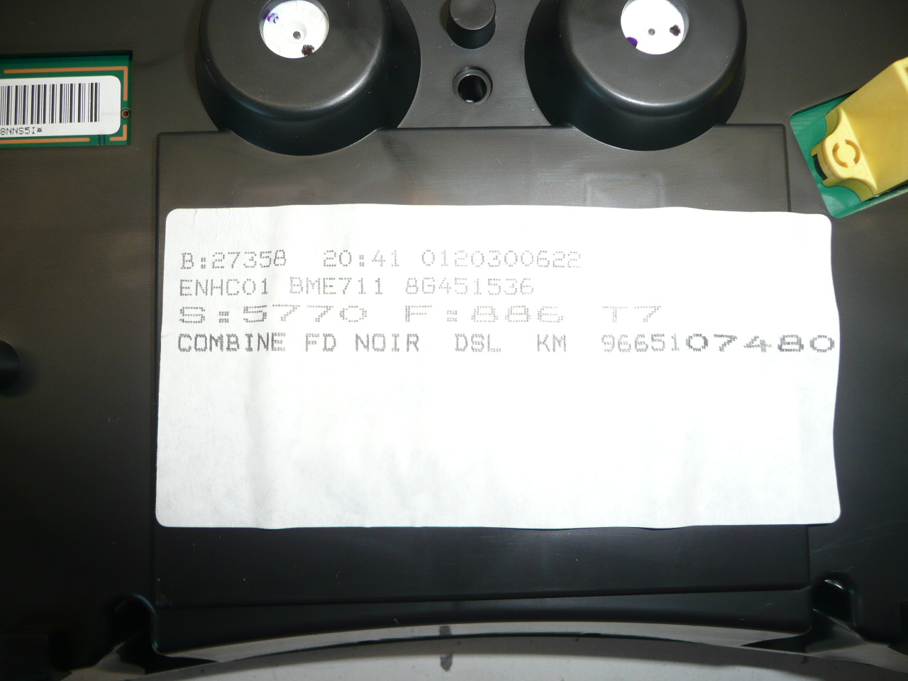 Speedometer Peugeot 308 164 thousand km 9665107480 610335