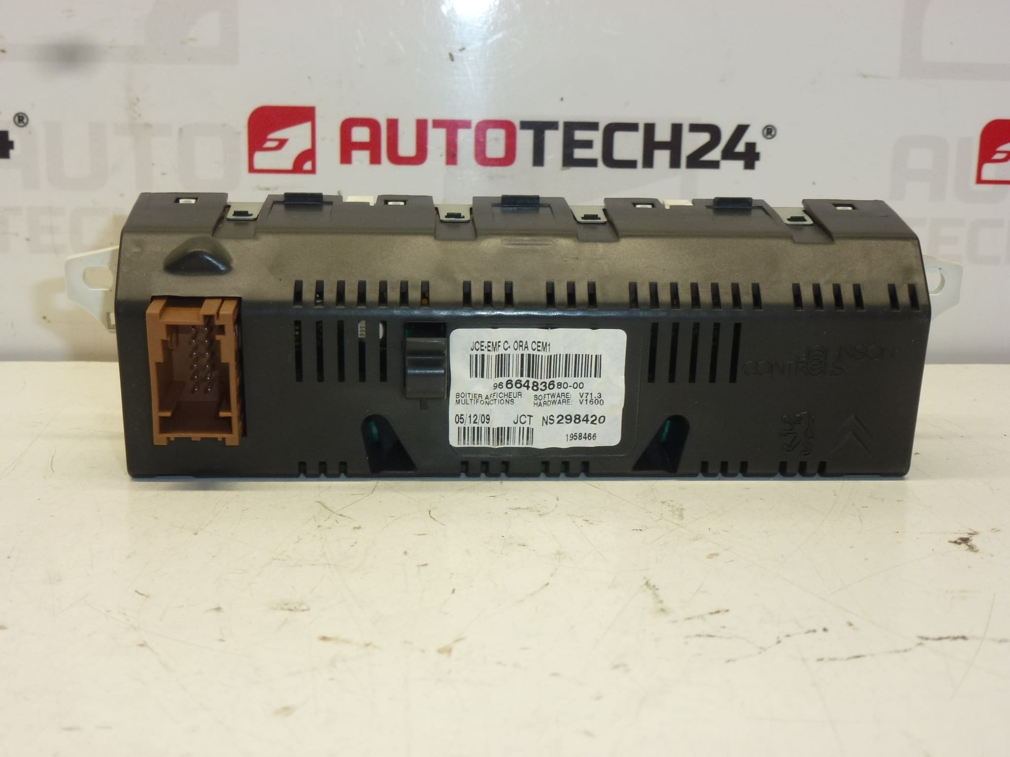 Citroën Peugeot computer radio display 9666483680-00 6593H7 - Image 2